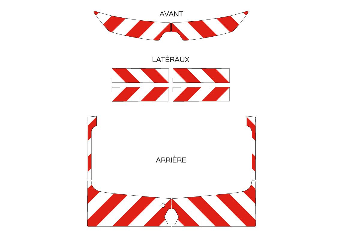 Pre-cut chevron kit Class A RENAULT TRAFIC 2014-2019